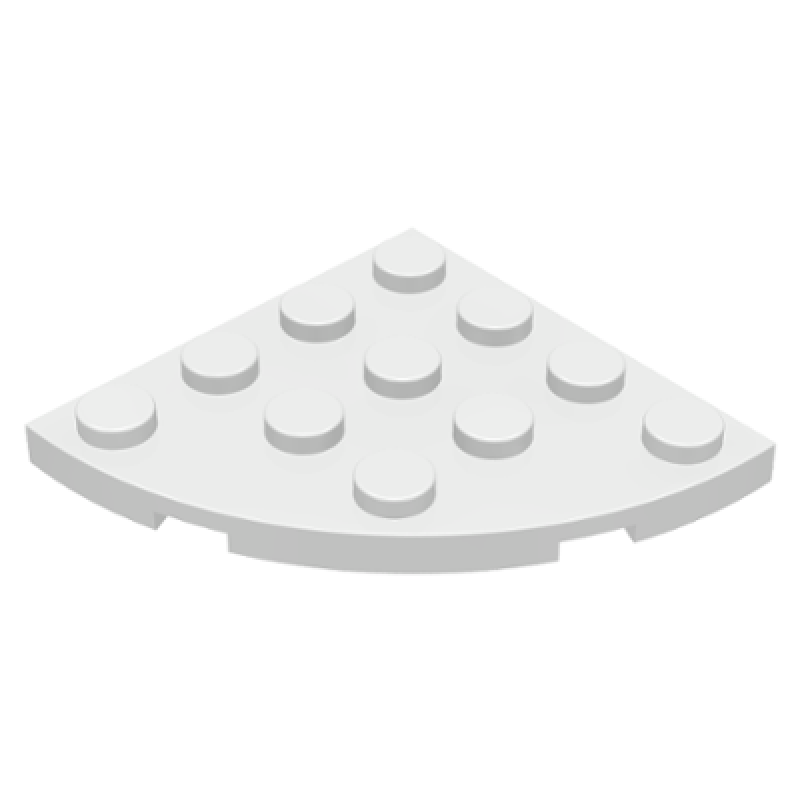 Plaat, Rond Hoek 4x4 White